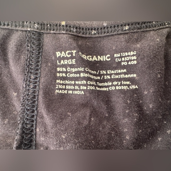 Pact Organic Cotton Racerback Tank Maxi Dress Blue Confetti Abstract Print Lrg - Picture 7 of 7